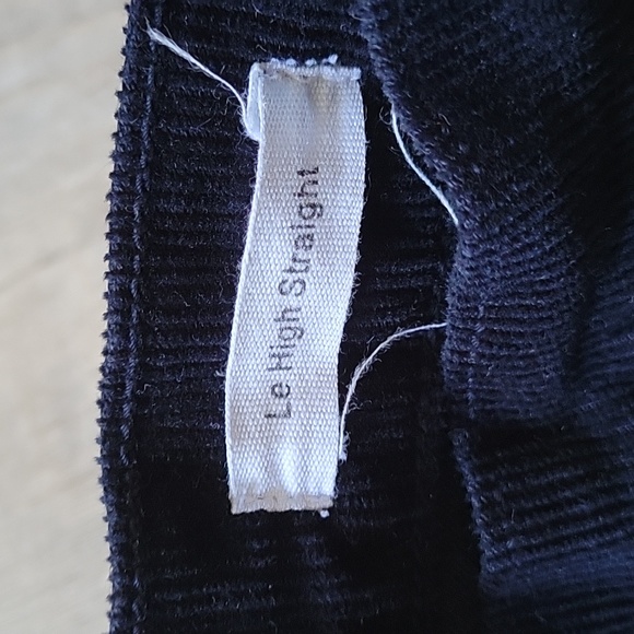 Frame Le High Straight in Navy Corduroy size 25 - Picture 3 of 9